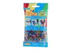 Hama Midi, perler, 1.000 stk., mix 53, transparente farger