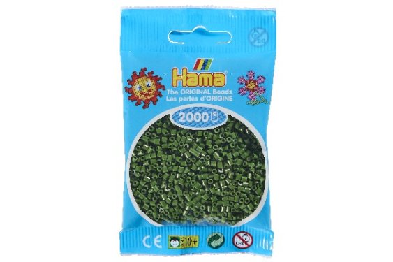 Hama Mini, perler, 2.000 stk., Skovgrøn (102)