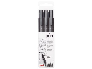Uni Pin, fineliner, 3 stk. sorte