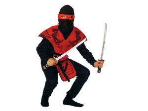 Rio, Rød ninja, kostyme, 4-6 år