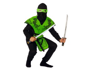 Rio, Grønn ninja, kostyme, 10-12 år