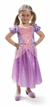 4-Girlz Princess Rapunzel kostyme (4-7 år)