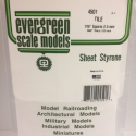 Evergreen Styrenplade, 1,0 mm m/ 1,6 mm fliser, 15 x 30 cm