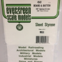 Evergreen Styrenplade, 1,0 mm m/ 2,5 mm brædder, 15 x 30 cm