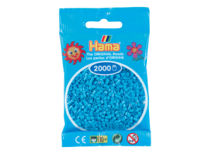 Hama Mini, perler, 2.000 stk., azurblå (49)
