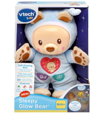 Vtech Baby, Sleepy Glow Bear, bamse m/ natlys og lyd