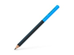 Faber-Castell Jumbo Grip, blyant, B, sort/blå
