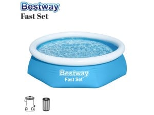 Bestway, Fast Set Pool m/ pumpe, 244cm
