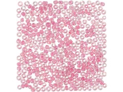 Rocailleperler, 3 mm, rosa kerne