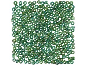 Rocailleperler, 3 mm, grønn olie