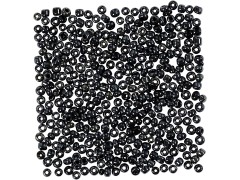 Rocailleperler, 3 mm, svart metallic