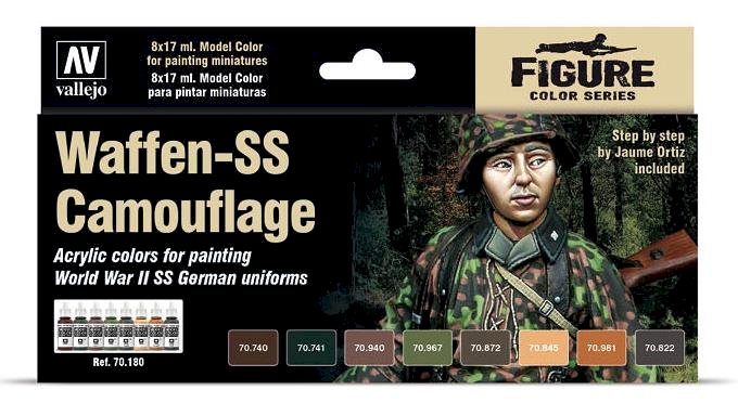 Vallejo Model Color, Waffen-SS Camouflage, 8 x 17 ml
