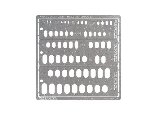 Tamiya, Modeling Template (Rounded Rectangles, 1-6 mm)