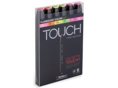 Touch Twin Markers, 6 stk., neonfarver