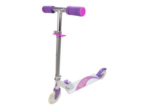 Funbee, sparkesykkel m/ LED-hjul, pink/lilla