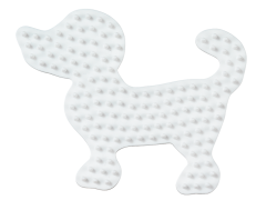 Hama Midi, perleplate, lille hund, hvit