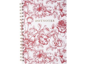 Mayland Burde DotNotes, notesbog, 25 cm, blomster