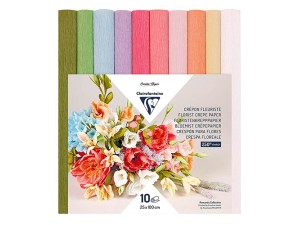 Clairefontaine, crepepapir, 10 ruller, pastelfarver