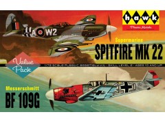 Heller, 2-pak, Spitfire Mk22 + Messerschmitt BF 109G, 1:72