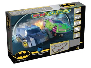 Micro Scalextric, Batman vs The Riddler, bilbane m/ 2 biler
