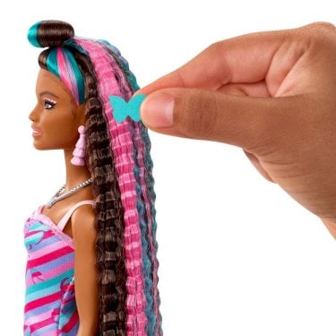 Barbie, Totally Hair, dukke m/ langt hår, sommerfugle