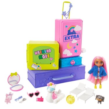 Barbie Extra, leksaksset m/ mini-dukke og hvalpe