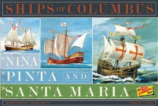 Lindberg, Ships of Columbus: Nina, Pinta and Santa Maria, 1:144