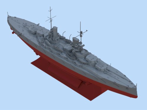 ICM, “Groβer Kurfürst”, WWI German Battleship (full hull & waterline), 1:700