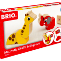 Brio, magnetisk elefant og giraff