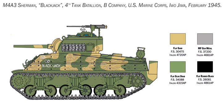 Italeri, M4 Sherman U.S. Marine Corps, 1:35