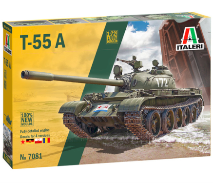 Italeri, T-55 A, Medium Battle Tank, 1:72