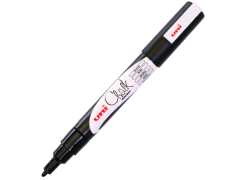 Uni Chalk PWE-3MS, sletbar marker, svart