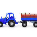 Polesie, traktor m/ tipphenger, blå, 57 cm