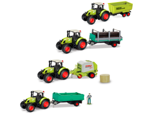 Claas-traktor m/ anhænger, 1 set, 1:32
