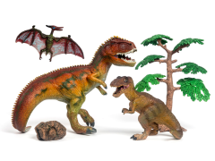 Dinosaurer, 3 stk. m/ tilbehør