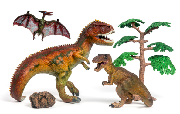 Dinosaurer, 3 stk. m/ tilbehør