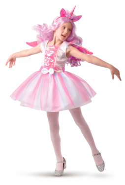 4-Girlz, enhjørningeballerina, kostyme, 7-9 år