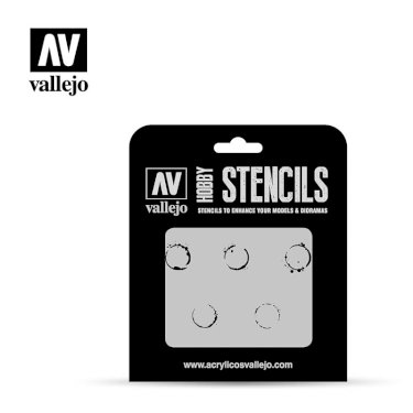 Vallejo, Stencil Drum Oil Markings, 1:35