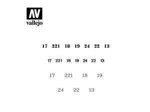 Vallejo, Stencil Soviet Numbers WWII, 1:35