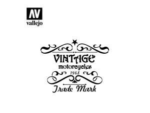 Vallejo, Stencil Vintage Motorcycles Sign, 1:35