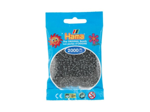 Hama Mini, perler, 2.000 stk., mørkegrå (71)