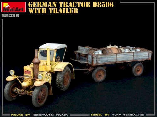 MiniArt, Tysk Traktor D8506 med trailer, 1:35